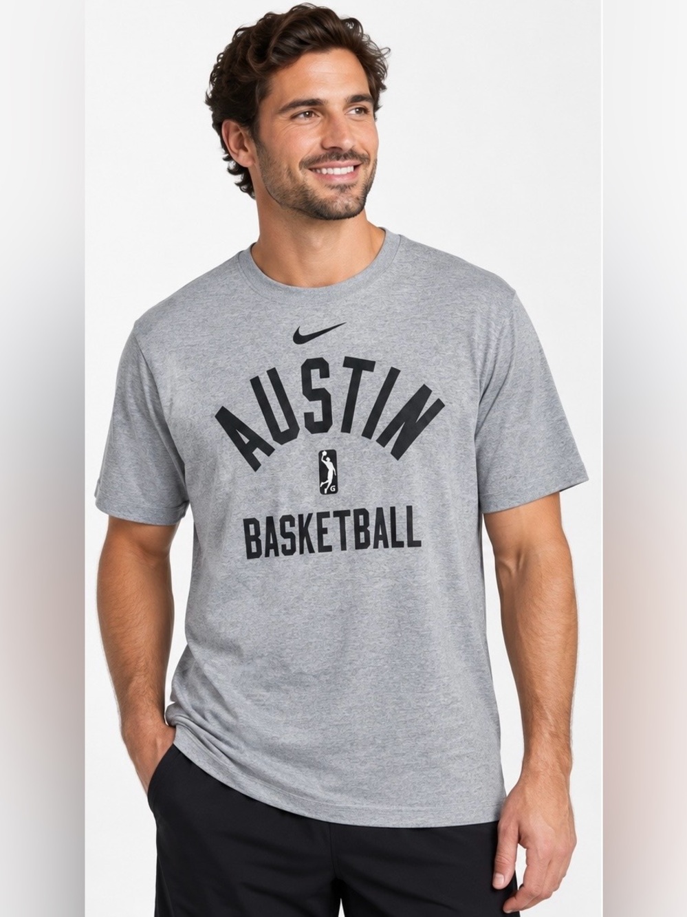 Nike Austin Spurs Dri-FIT Basketball T-Shirt Men’s Large Tall Gray NWT